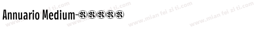 Annuario Medium字体转换